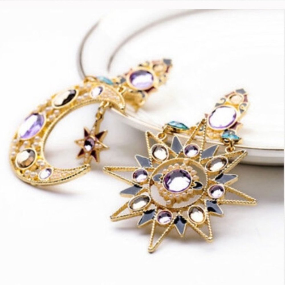 Star and Moon Earrings Zara - Picture 3 of 5